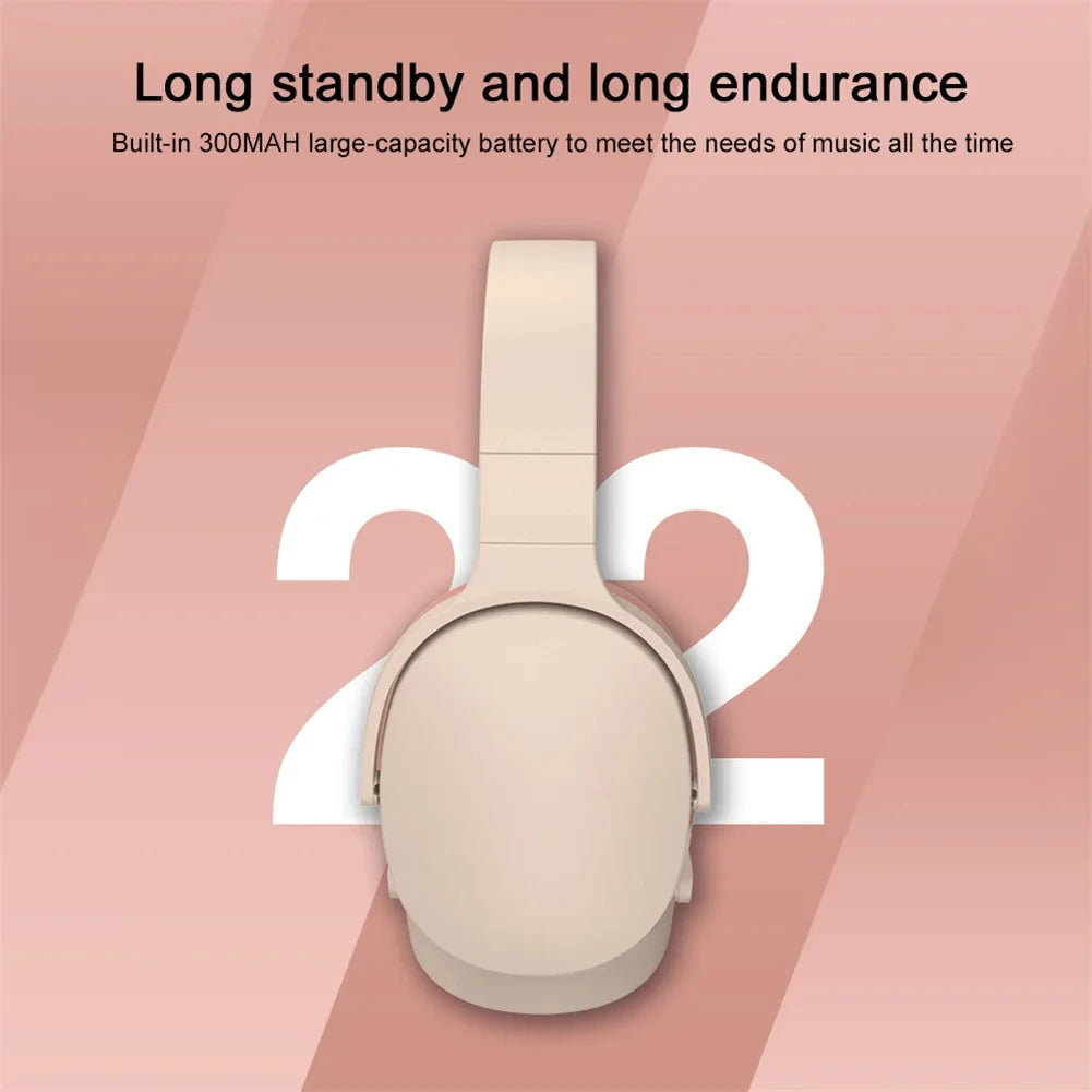 Fones de ouvido sem fio Xiaomi P2961 Bluetooth 5.3, fone de ouvido supra-auricular para Samsung/iPhone, estéreo de alta fidelidade para jogos com microfone