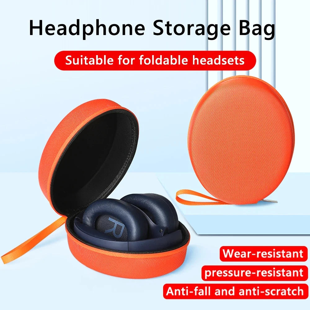 Caixa de fone de ouvido portátil para viagem, armazenamento de EVA rígido para QCY H3/H4/Edifier W820BT/Beats Studio 3.0