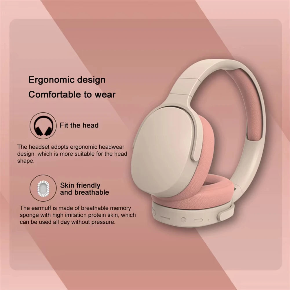 Fones de ouvido sem fio Xiaomi P2961 Bluetooth 5.3, fone de ouvido supra-auricular para Samsung/iPhone, estéreo de alta fidelidade para jogos com microfone