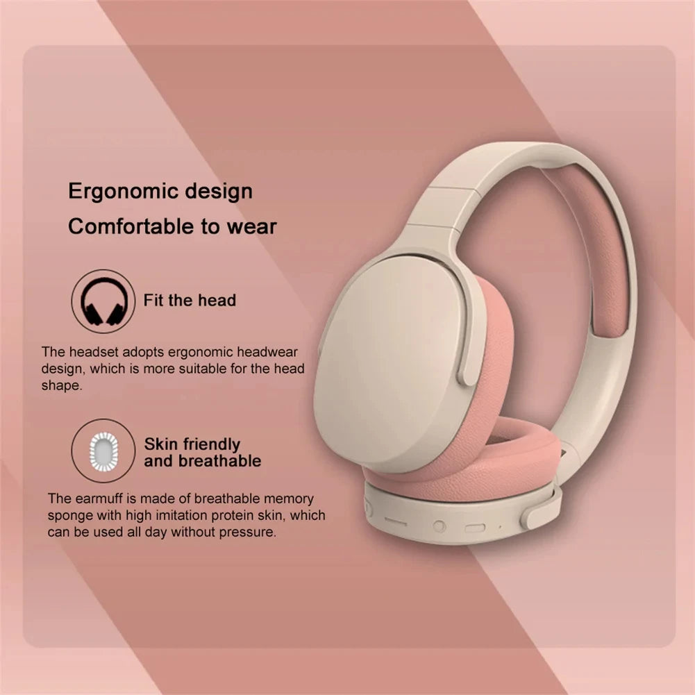 Fones de ouvido sem fio Xiaomi P2961 Bluetooth 5.3, fone de ouvido supra-auricular para Samsung/iPhone, estéreo de alta fidelidade para jogos com microfone