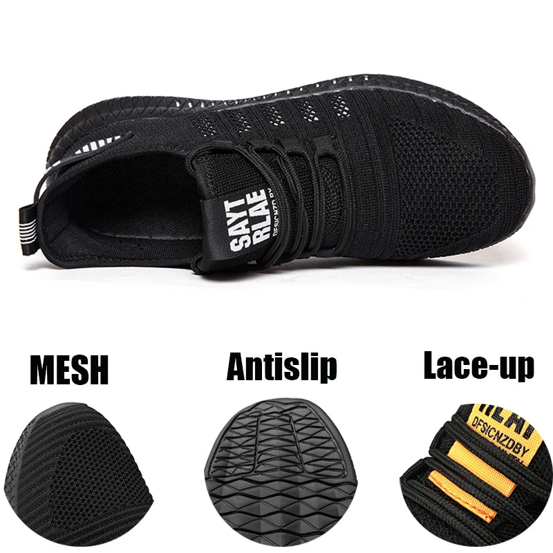Tênis de corrida masculino: leve, respirável, anti-derrapante, flexível.