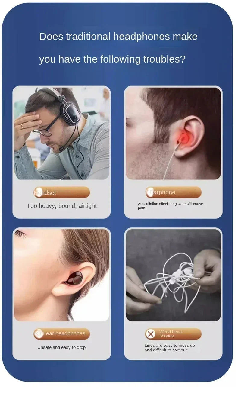 Fones de ouvido sem fio Xiaomi Bone Conduction Bluetooth 5.3 para pescoço, esportivo, estéreo, com microfone.