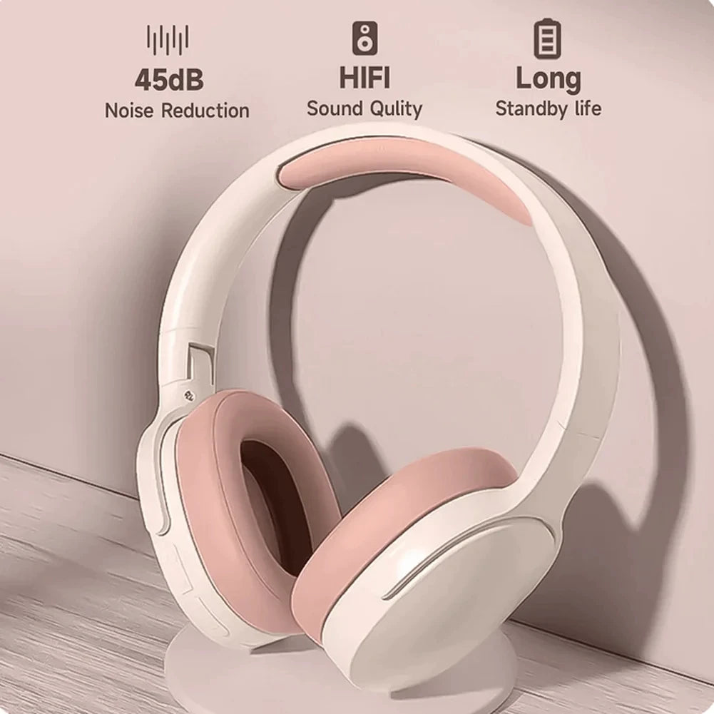 Fones de ouvido sem fio Xiaomi P2961 Bluetooth 5.3, fone de ouvido supra-auricular para Samsung/iPhone, estéreo de alta fidelidade para jogos com microfone