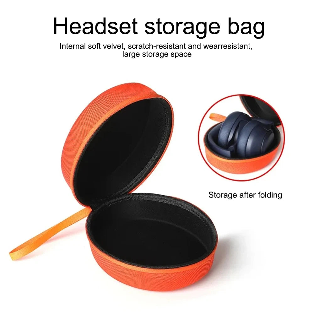 Caixa de fone de ouvido portátil para viagem, armazenamento de EVA rígido para QCY H3/H4/Edifier W820BT/Beats Studio 3.0