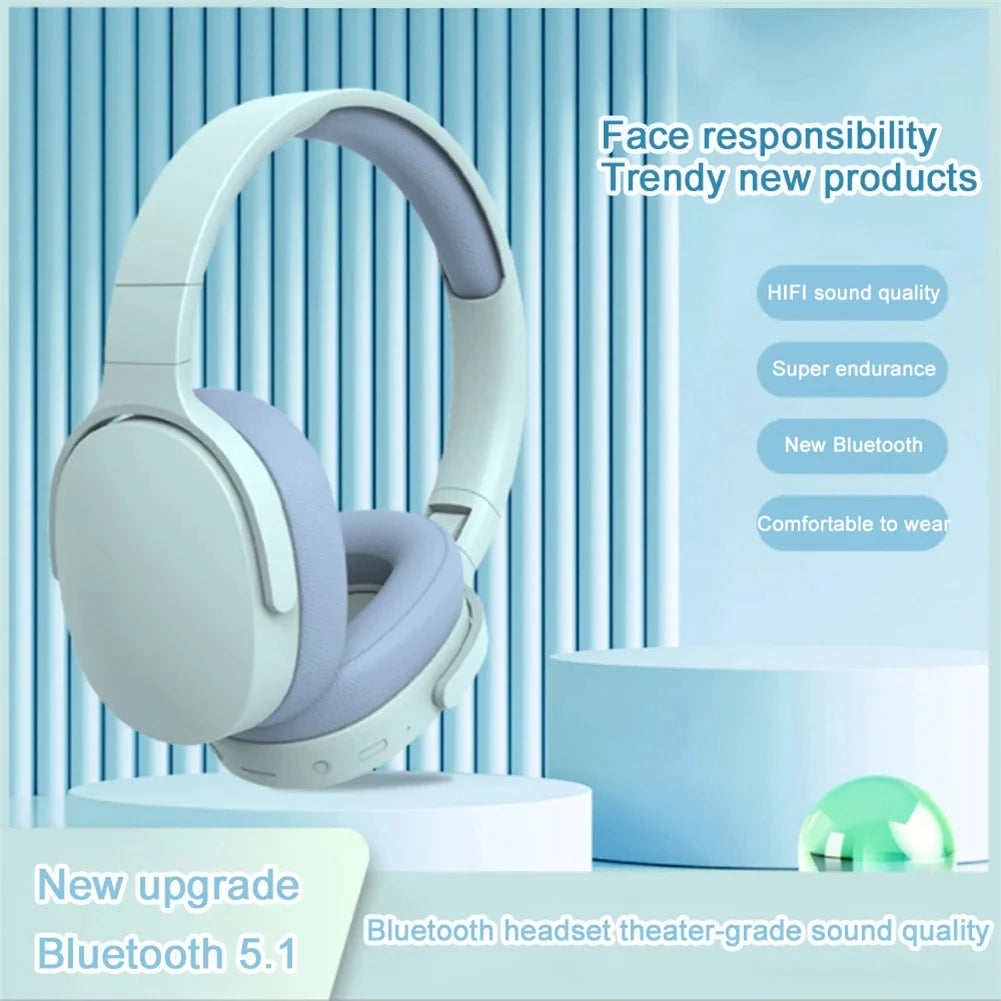 Fones de ouvido sem fio Xiaomi P2961 Bluetooth 5.3, fone de ouvido supra-auricular para Samsung/iPhone, estéreo de alta fidelidade para jogos com microfone