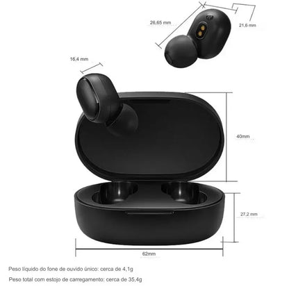 Fone de ouvido esportivo sem fio Bluetooth 5.0 mini fones de ouvido estéreo para Android / iOS