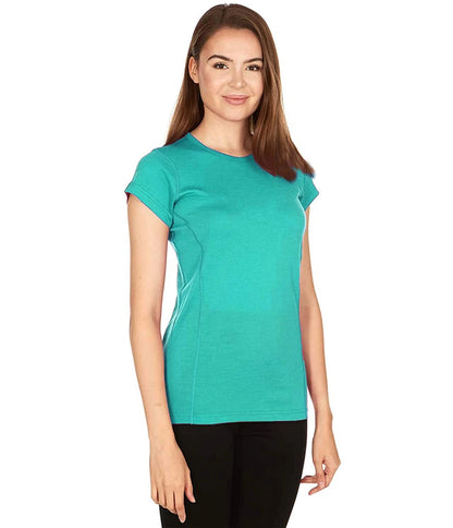 100% Merino Wool T-Shirt Womens Lightweight Short Sleeve Crew Shirts Merino Wool Base Layer Women Undershirt No Itch Breathable