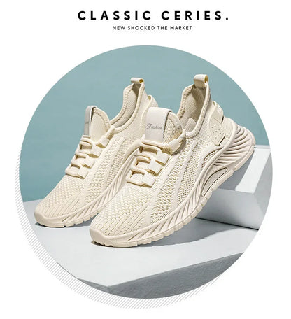 Tênis casual com designer feminino: esportivos, moda renda, de malha respirável.