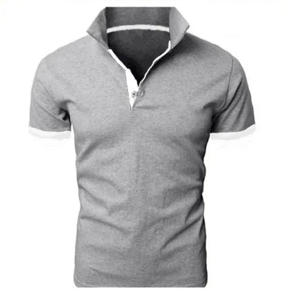 Camisa polo masculina, casual, respirável, manga curta