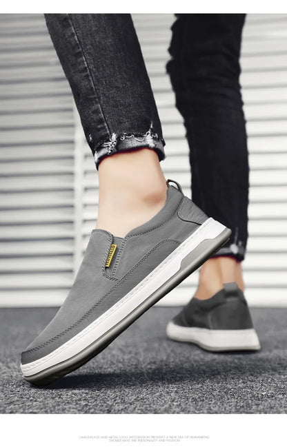 Tênis de seda gelo: respirável, casual masculino, confortável, de lona