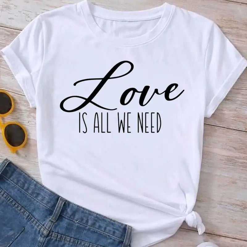 Fashion Clothes Summer Spring Flower 90s Tee Ladies Cartoon Clothing Short Sleeve Graphic T Shirt Women T-shirt Female Top