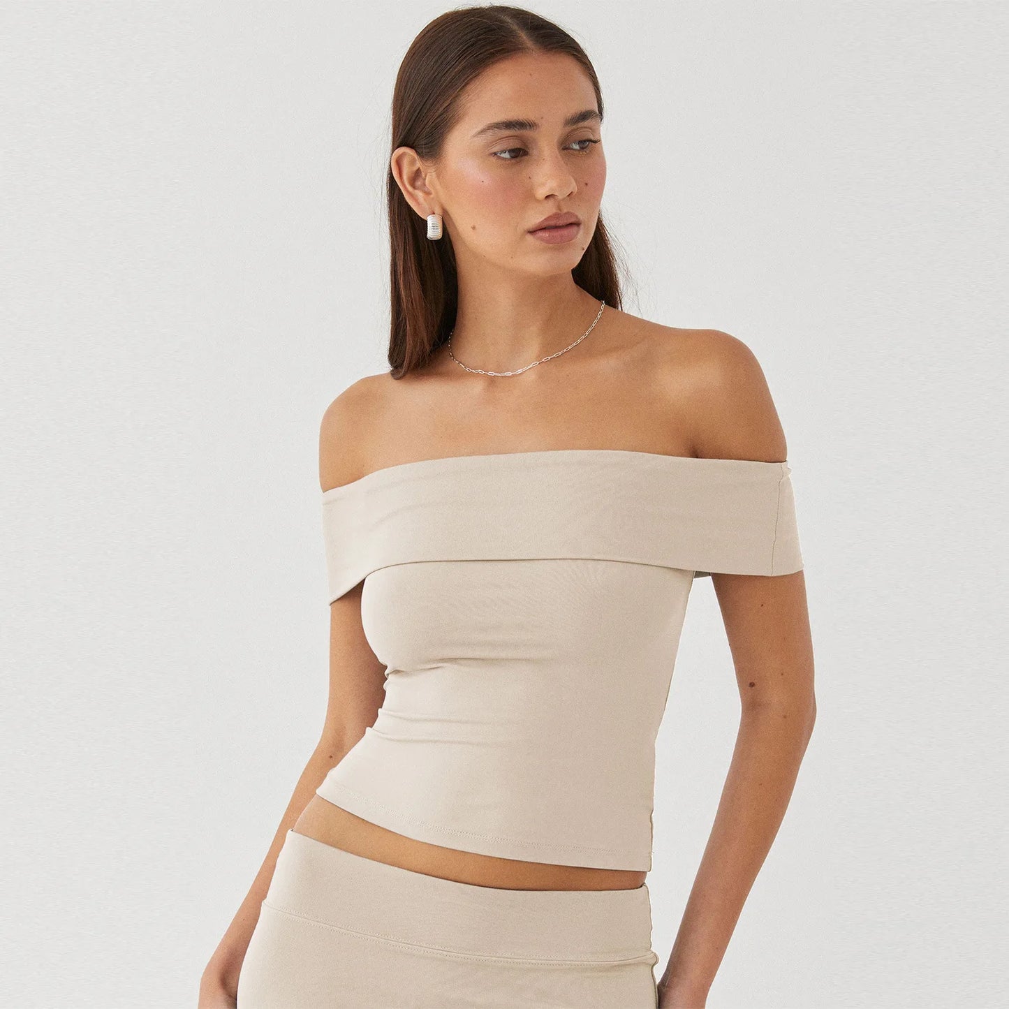 Women's Summer New Strapless Sexy T-shirt One Shoulder Spicy Girl Pure Desire Style Top for Women