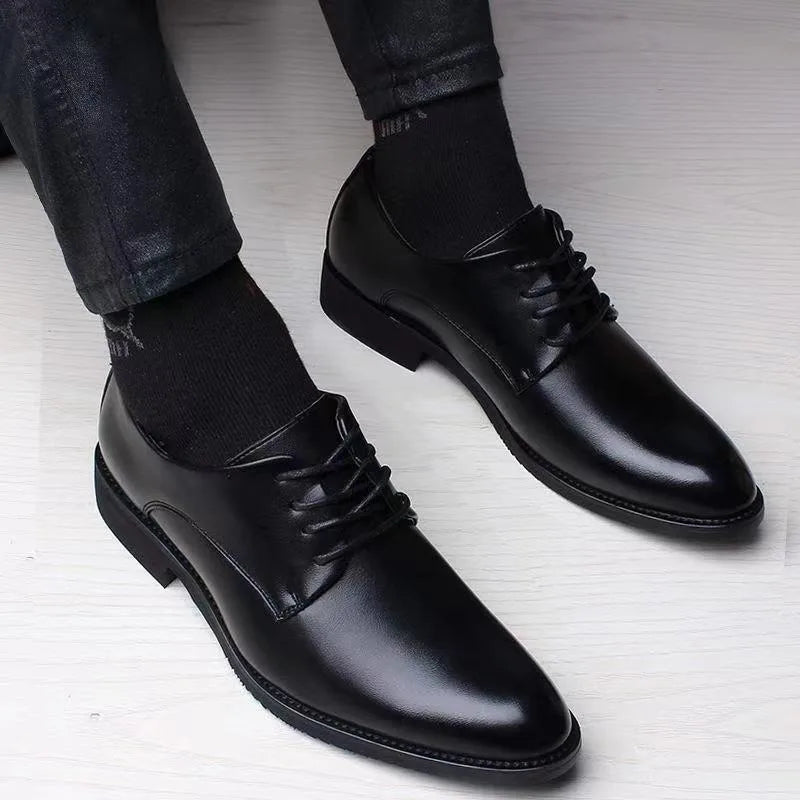 Sapato de couro, formal britânico: para primavera/outono, casual