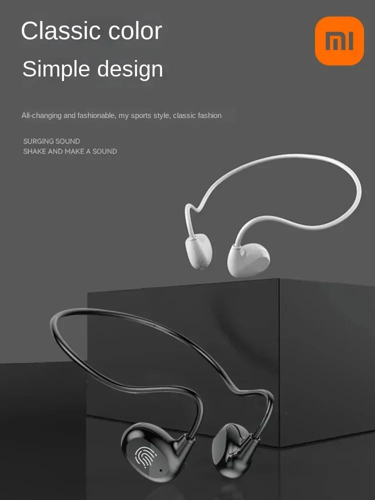 Fones de ouvido sem fio Xiaomi Bone Conduction Bluetooth 5.3 para pescoço, esportivo, estéreo, com microfone.