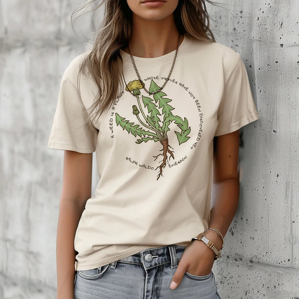 Dandelion t-shirts women harajuku comic graphic top girl graphic designer Japanese clothing