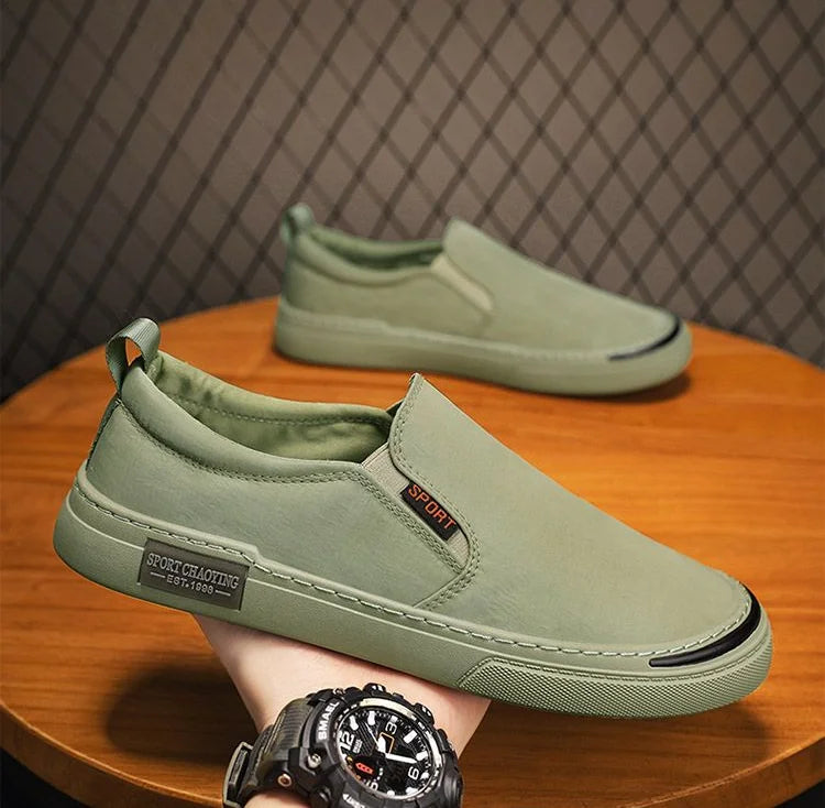 Tênis Vulcanizados de Lona Plimsoll masculino: respirável, de lazer, mocassins, moda primavera e outono