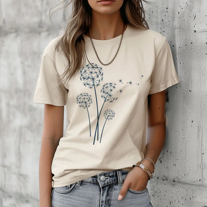 Dandelion t-shirts women harajuku comic graphic top girl graphic designer Japanese clothing