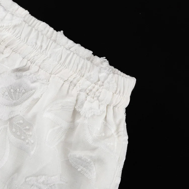 Conjunto feminino duas peças: moda primavera/verão com shorts solto e camisa longa