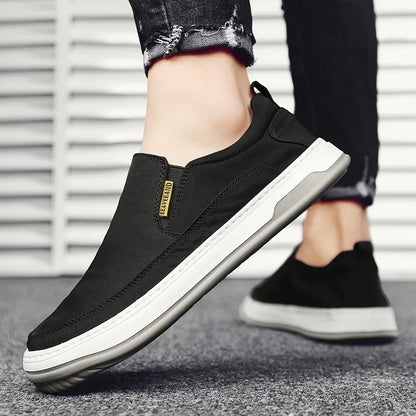 Tênis de seda gelo: respirável, casual masculino, confortável, de lona