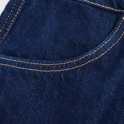 Conjunto feminina em jeans: camisa colarinho degotado com manga curta e bolso decoração + shorts cintura média assimétricos