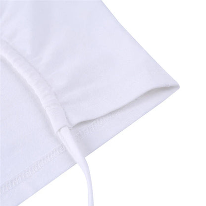 Y2K Women Backless Hollow Out T Shirt Sexy Bandage Crop Tops O-neck Tshirt Black Streetwear Short Sleeve Slim Bodycon T-shirt