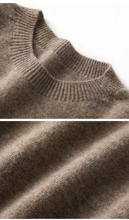 100% cashmere women's sweater short sleeved knitted O-neck five quarter sleeve fashionable hot selling women's T-shirt