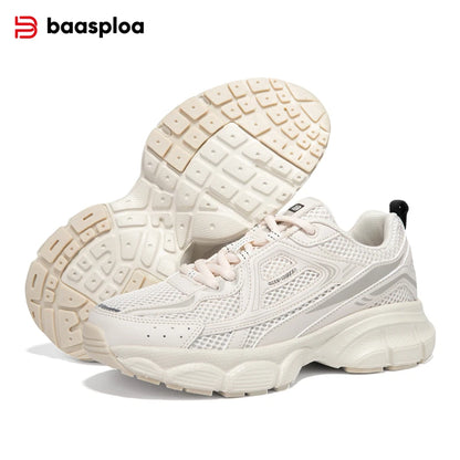 Baasploa feminino: casual, leve, respirável, esportivo para caminhada, com plataforma
