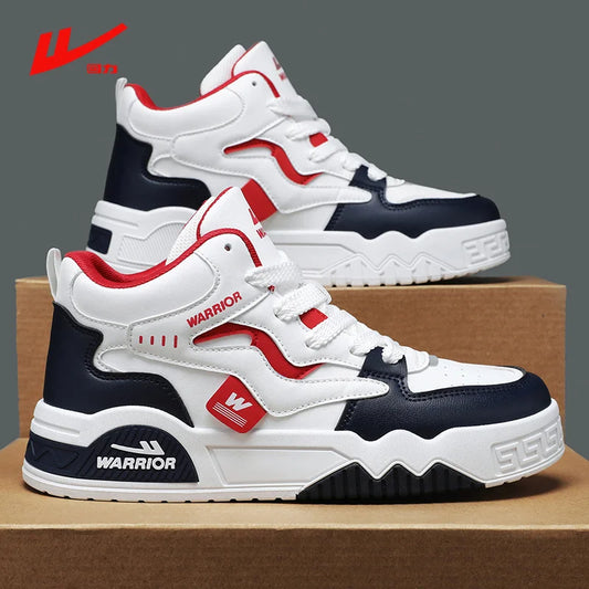 Novo Tênis quatro estações masculino, confortável, tênis de plataforma, vulcanizados branco.