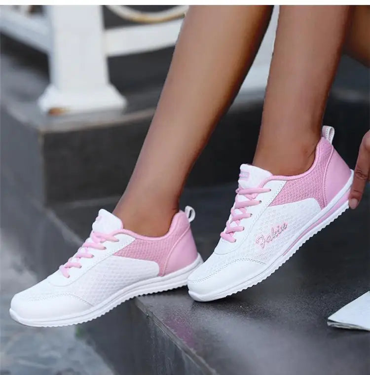 Tênis femininos nova moda, de plataforma, tênis com rendas