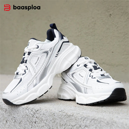 Baasploa feminino: casual, leve, respirável, esportivo para caminhada, com plataforma