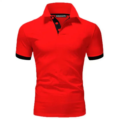 Camisa polo masculina, casual, respirável, manga curta