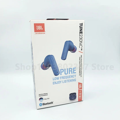 Fones de ouvido Bluetooth sem fio JBL Tune 230NC TWS originais, som estéreo esportivo, com microfone, edição HK