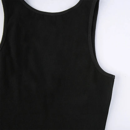Y2K Women Backless Hollow Out T Shirt Sexy Bandage Crop Tops O-neck Tshirt Black Streetwear Short Sleeve Slim Bodycon T-shirt