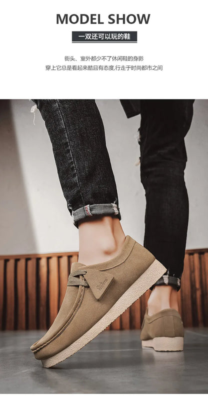 Sapato Casual Masculino: Moderno, Popular, uso ao Ar Livre, Versátil, Confortável, Sola Grossa