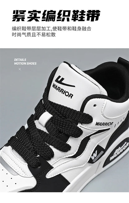 Novo Tênis quatro estações masculino, confortável, tênis de plataforma, vulcanizados branco.