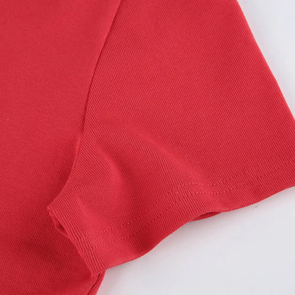 Y2K Women Backless Hollow Out T Shirt Sexy Bandage Crop Tops O-neck Tshirt Black Streetwear Short Sleeve Slim Bodycon T-shirt
