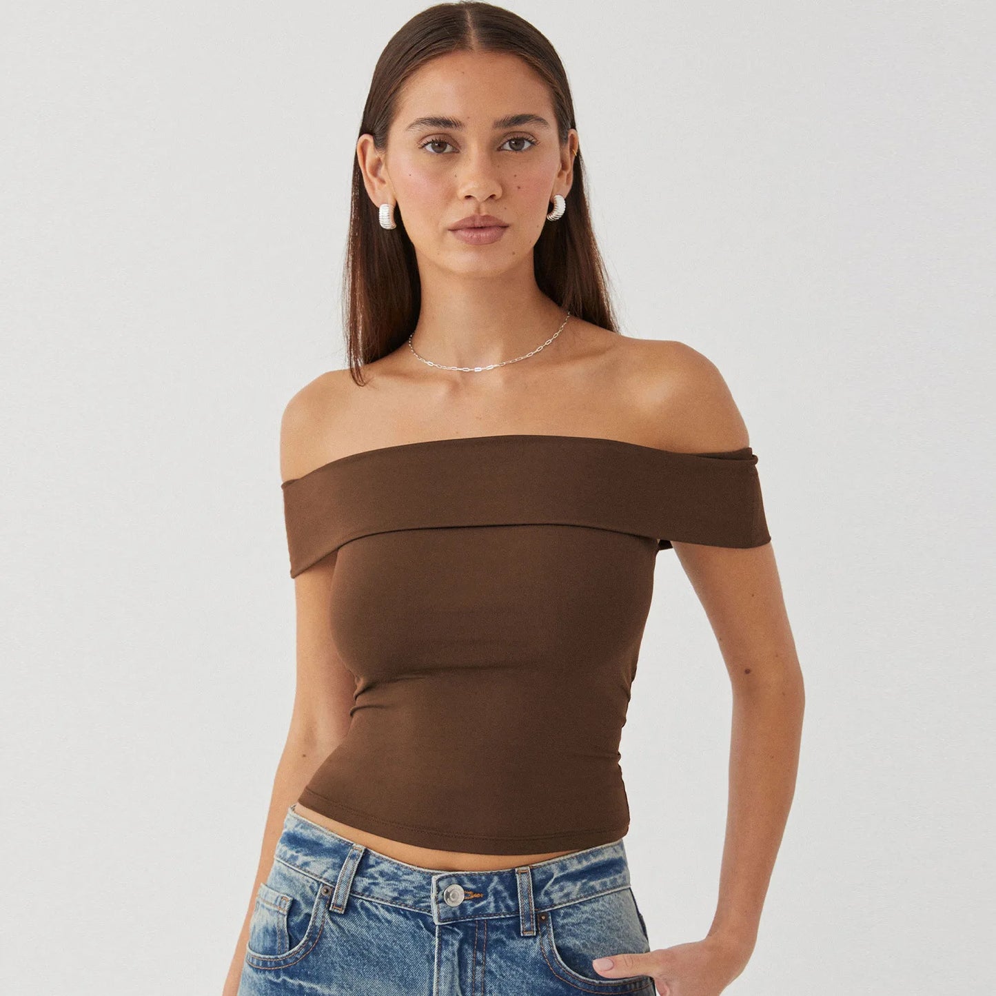 Women's Summer New Strapless Sexy T-shirt One Shoulder Spicy Girl Pure Desire Style Top for Women