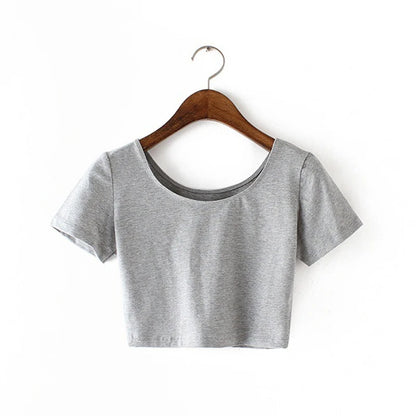 Y2K Women Backless Hollow Out T Shirt Sexy Bandage Crop Tops O-neck Tshirt Black Streetwear Short Sleeve Slim Bodycon T-shirt