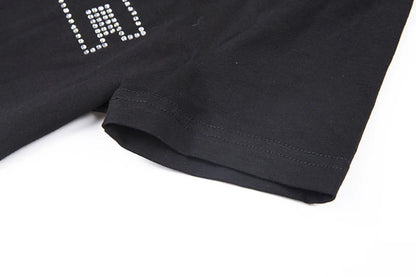 Y2K Women Backless Hollow Out T Shirt Sexy Bandage Crop Tops O-neck Tshirt Black Streetwear Short Sleeve Slim Bodycon T-shirt