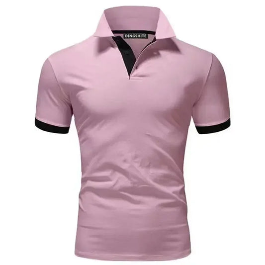 Camisa polo masculina, casual, respirável, manga curta