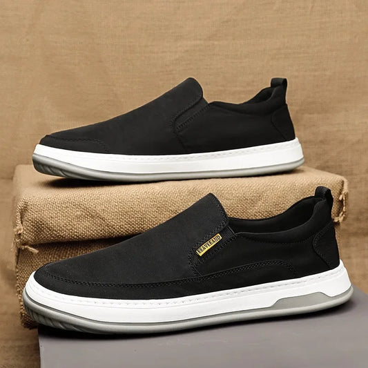 Tênis de seda gelo: respirável, casual masculino, confortável, de lona