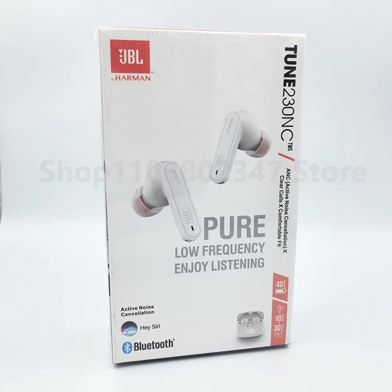 Fones de ouvido Bluetooth sem fio JBL Tune 230NC TWS originais, som estéreo esportivo, com microfone, edição HK