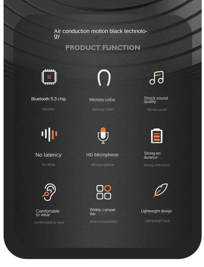 Fones de ouvido sem fio Xiaomi Bone Conduction Bluetooth 5.3 para pescoço, esportivo, estéreo, com microfone.