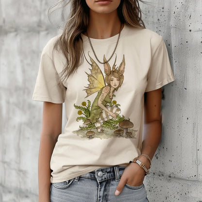 Dandelion t-shirts women harajuku comic graphic top girl graphic designer Japanese clothing