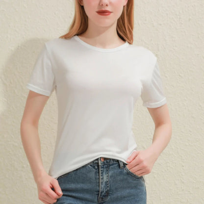 Solid Women Cotton T-shirt V-Neck Short Sleeve Female Tee Slim White And Balck T-Shirt Casual Solid Lady Tshirt Tops