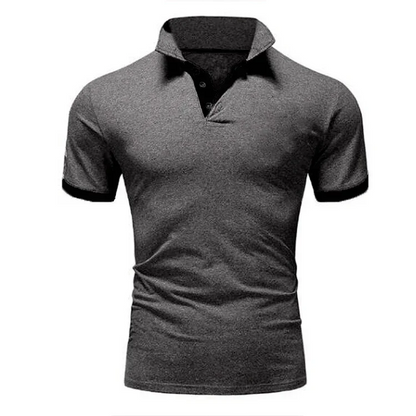 Camisa polo masculina, casual, respirável, manga curta