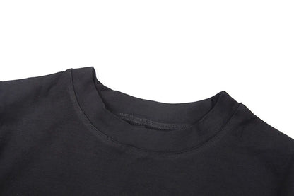 Y2K Women Backless Hollow Out T Shirt Sexy Bandage Crop Tops O-neck Tshirt Black Streetwear Short Sleeve Slim Bodycon T-shirt