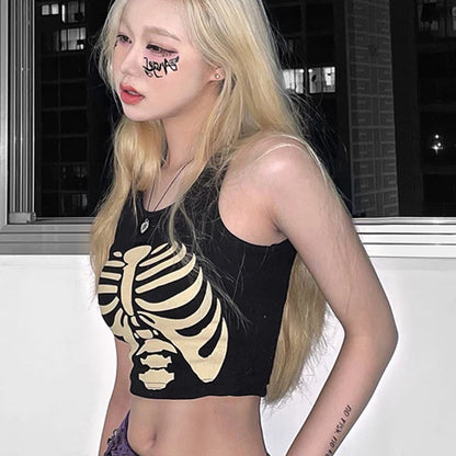 Y2K Women Backless Hollow Out T Shirt Sexy Bandage Crop Tops O-neck Tshirt Black Streetwear Short Sleeve Slim Bodycon T-shirt