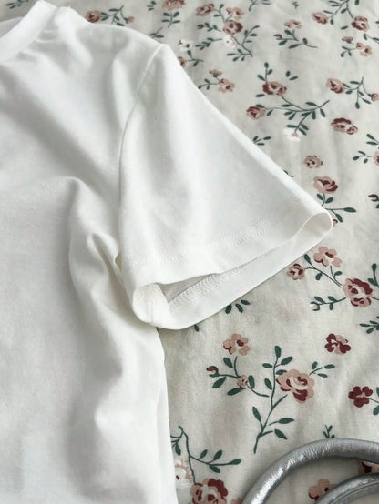 Women short Sleeve T Shirt  summer Solid Slim Fit Casual Shirts Female Pullovers Basic Tee  Clothes Street wear Crop Tops