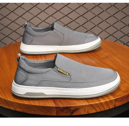 Tênis de seda gelo: respirável, casual masculino, confortável, de lona